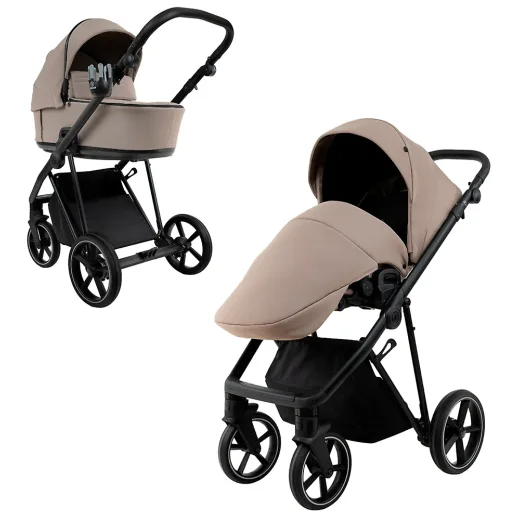Коляска 2в1 ROAN SOL VINTAGE Luxury на черной раме