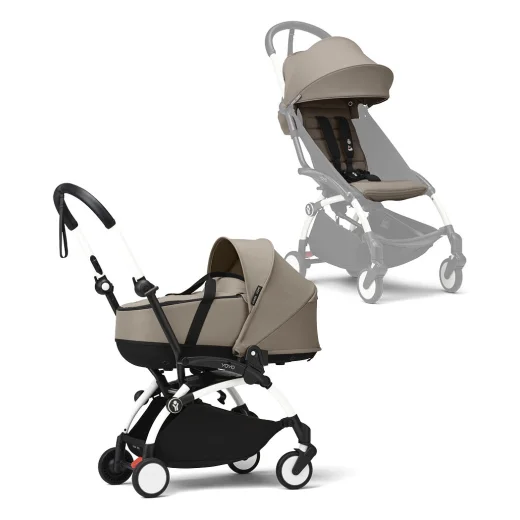 Коляска 2в1 Stokke YOYO3 люлька newborn shell белая рама
