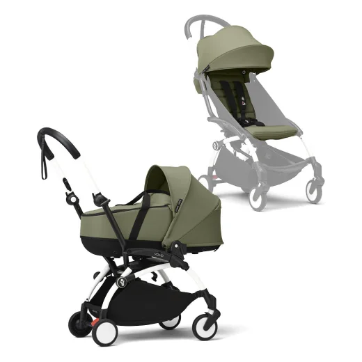 Коляска 2в1 Stokke YOYO3 люлька newborn shell белая рама