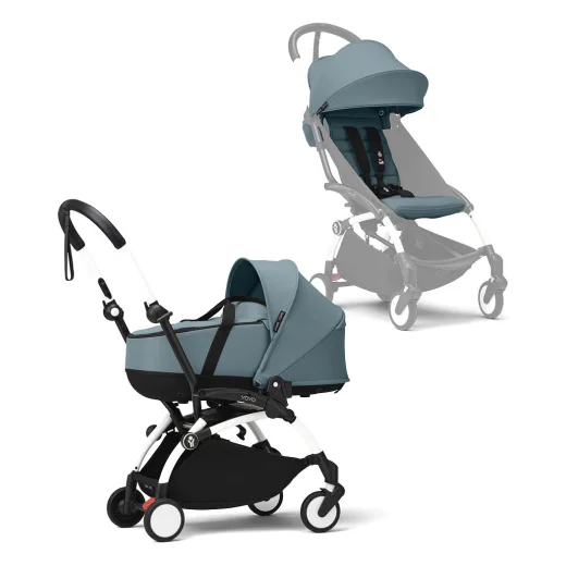 Коляска 2в1 Stokke YOYO3 люлька newborn shell белая рама