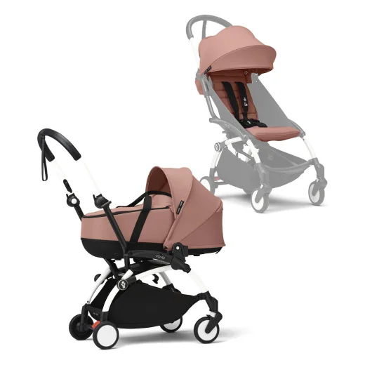 Коляска 2в1 Stokke YOYO3 люлька newborn shell белая рама