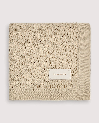 Плед детский Loomknits ажурный 95х95 см