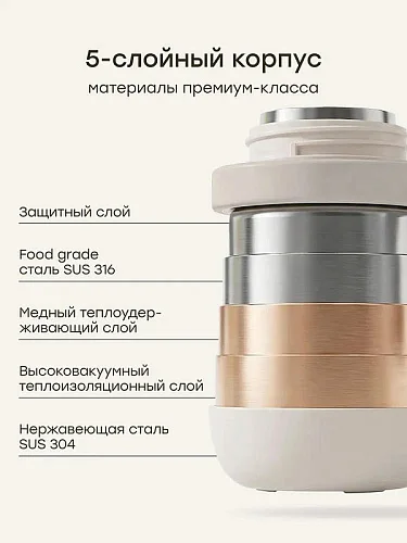 Термопоильник-непроливайка Happy Baby с трубочкой и ручками, 300 мл
