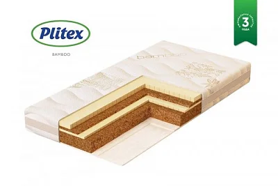 Матрас в кроватку PLITEX Bamboo Nature кокос+латекс 119х60х11см